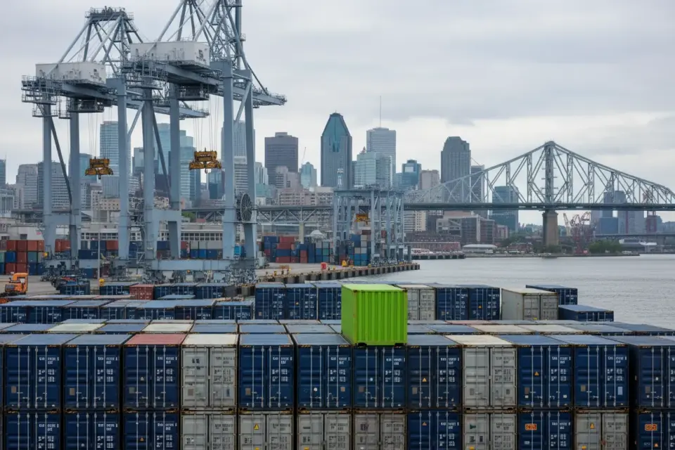 Conteneurs au port de Montréal
